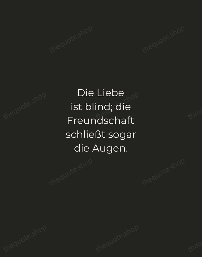 Die Liebe ist blind; die Freundschaft schließt sogar die Augen. — Friedrich Nietzsche — Tracked Caps Unsigned