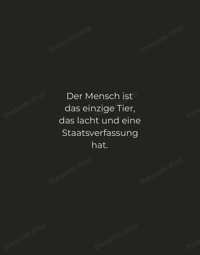 Der Mensch ist das einzige Tier, das lacht und eine Staatsverfassung hat. — Friedrich Nietzsche — Tracked Caps Unsigned