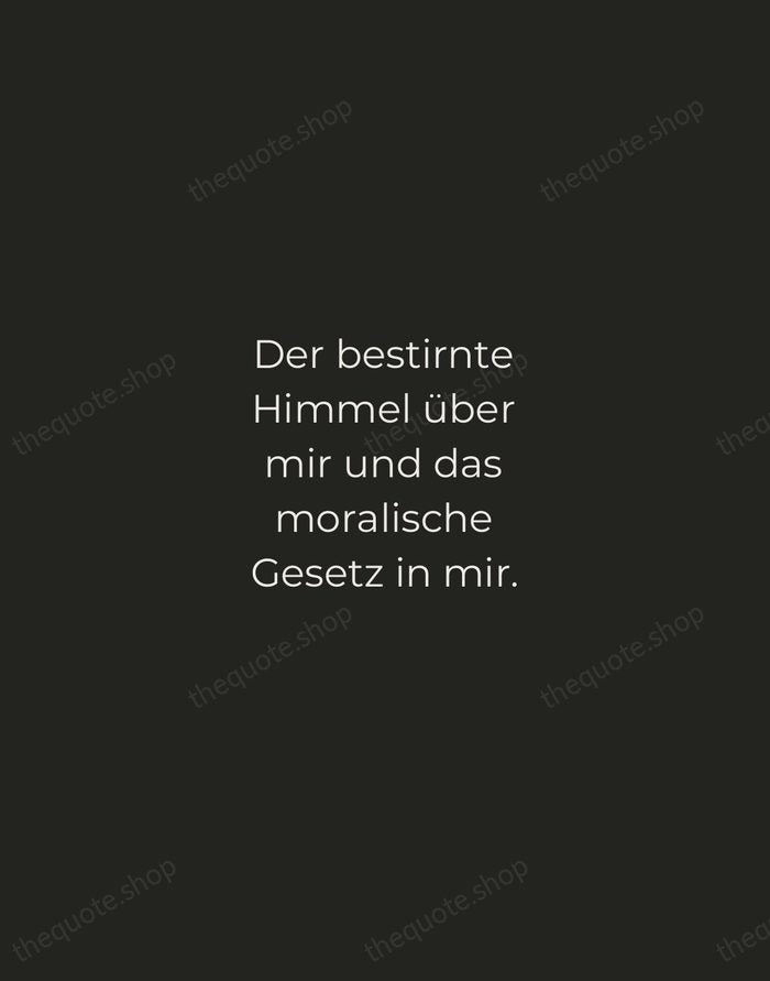 Der bestirnte Himmel über mir und das moralische Gesetz in mir. — Immanuel Kant — Tracked Caps Unsigned