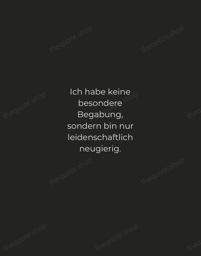 Ich habe keine besondere Begabung, sondern bin nur leidenschaftlich neugierig. — Albert Einstein — Tracked Caps Unsigned