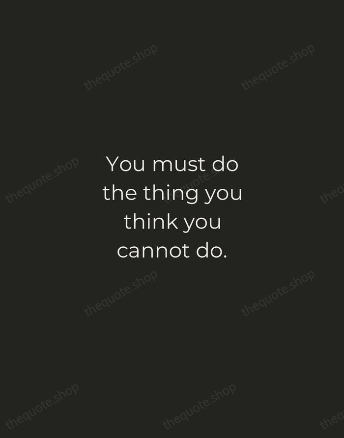 You must do the thing you think you cannot do. — Eleanor Roosevelt — Tracked Caps Unsigned