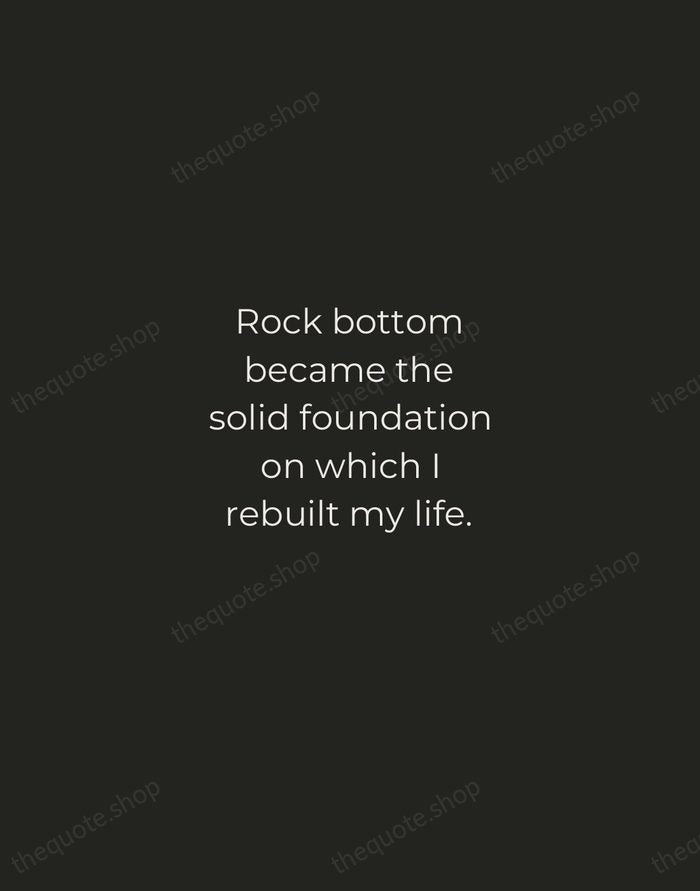 Rock bottom became the solid foundation on which I rebuilt my life. — J.K. Rowling — Tracked Caps Unsigned