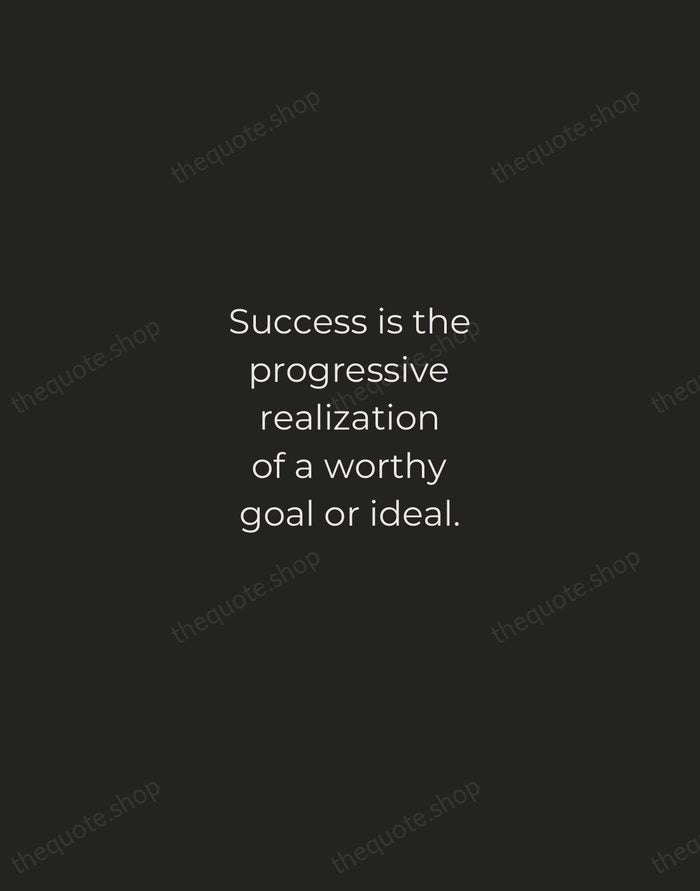Success is the progressive realization of a worthy goal or ideal. — Earl Nightingale — Tracked Caps Unsigned