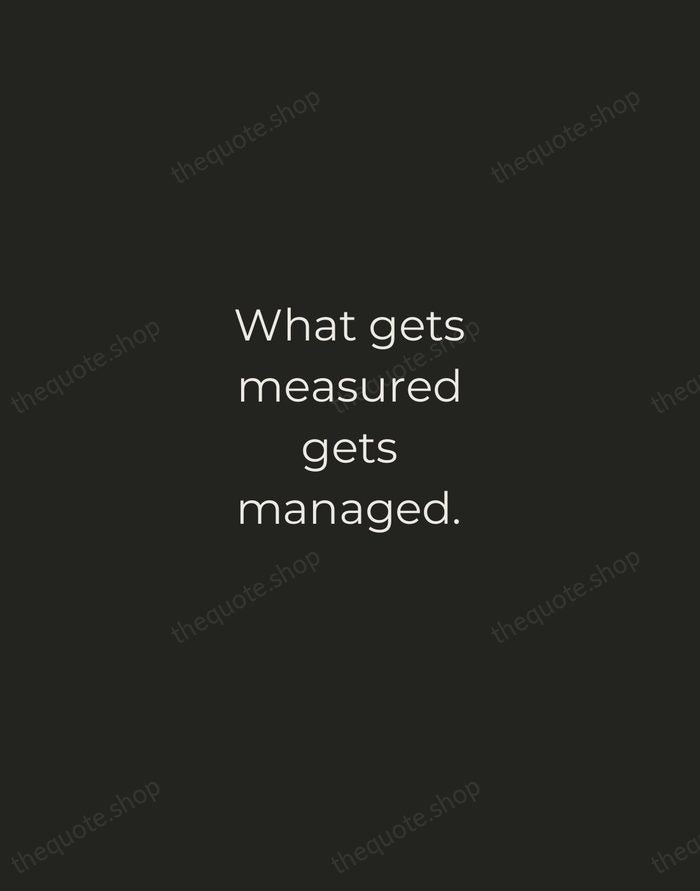 What gets measured gets managed. — Peter Drucker — Tracked Caps Unsigned