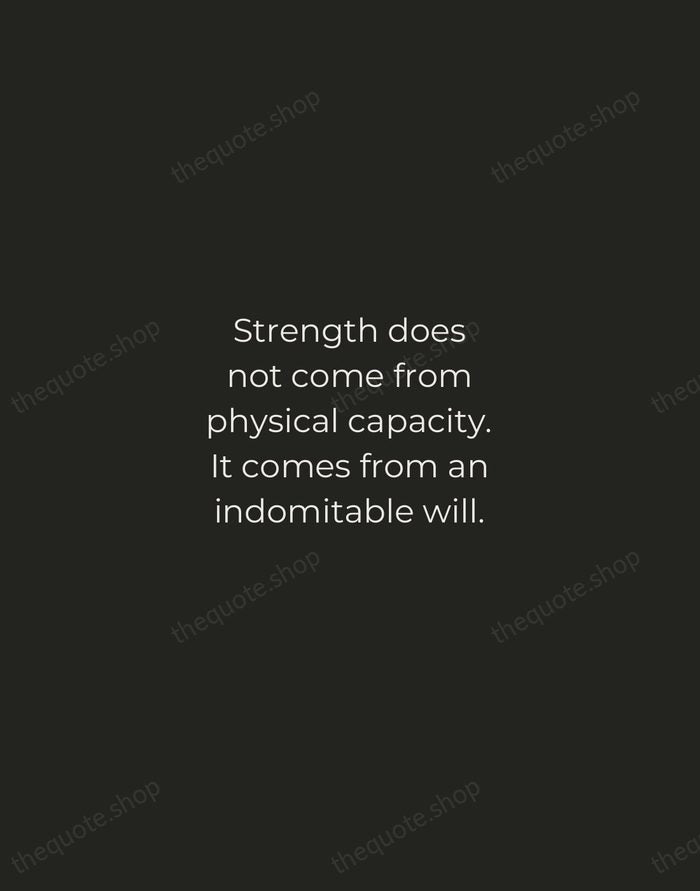 Strength does not come from physical capacity. It comes from an indomitable… — Mahatma Gandhi — Tracked Caps Unsigned