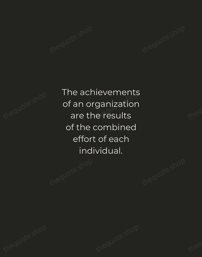 The achievements of an organization are the results of the combined effort… — Vince Lombardi — Tracked Caps Unsigned