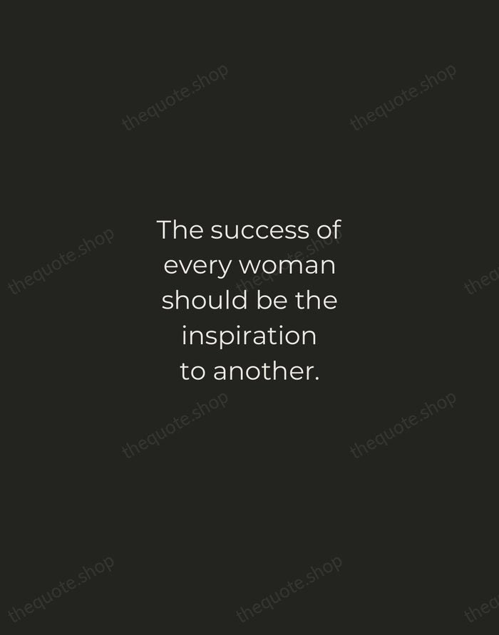 The success of every woman should be the inspiration to another. — Serena Williams — Tracked Caps Unsigned