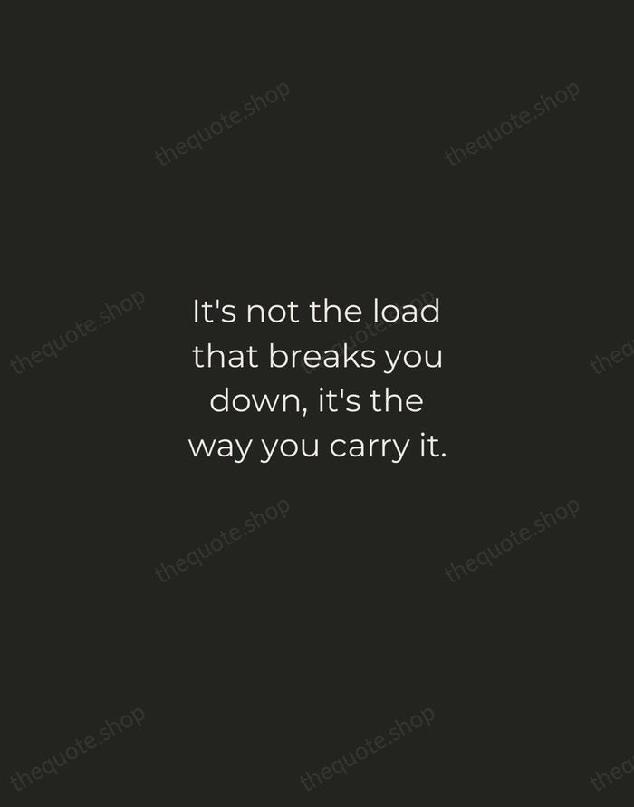 It's not the load that breaks you down, it's the way you… — Lou Holtz — Tracked Caps Unsigned