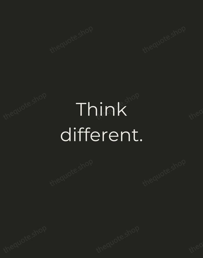 Think different. — Steve Jobs — Tracked Caps Unsigned