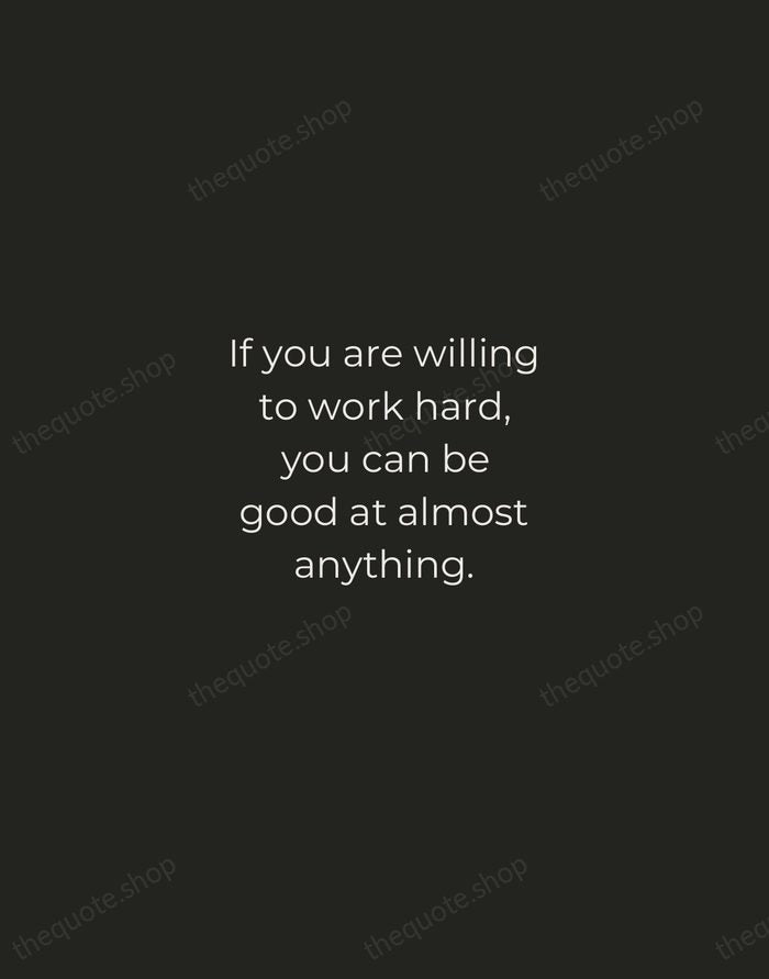 If you are willing to work hard, you can be good at… — Charlie Munger — Tracked Caps Unsigned