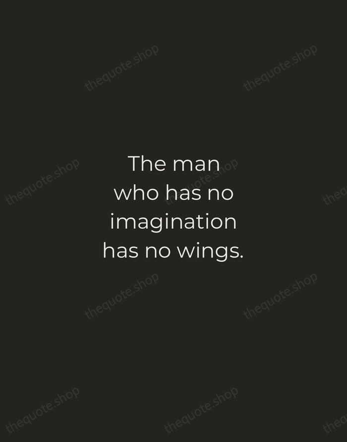 The man who has no imagination has no wings. — Muhammad Ali — Tracked Caps Unsigned