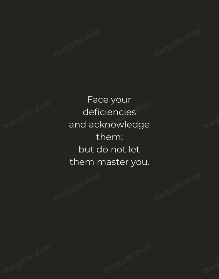 Face your deficiencies and acknowledge them; but do not let them master… — Helen Keller — Tracked Caps Unsigned