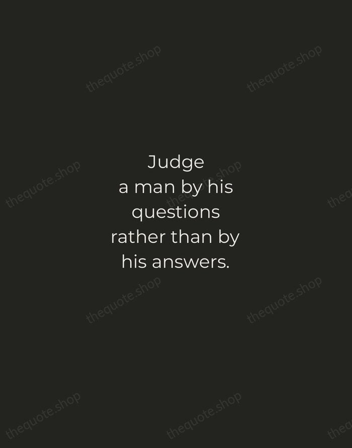 Judge a man by his questions rather than by his answers. — Voltaire — Tracked Caps Unsigned