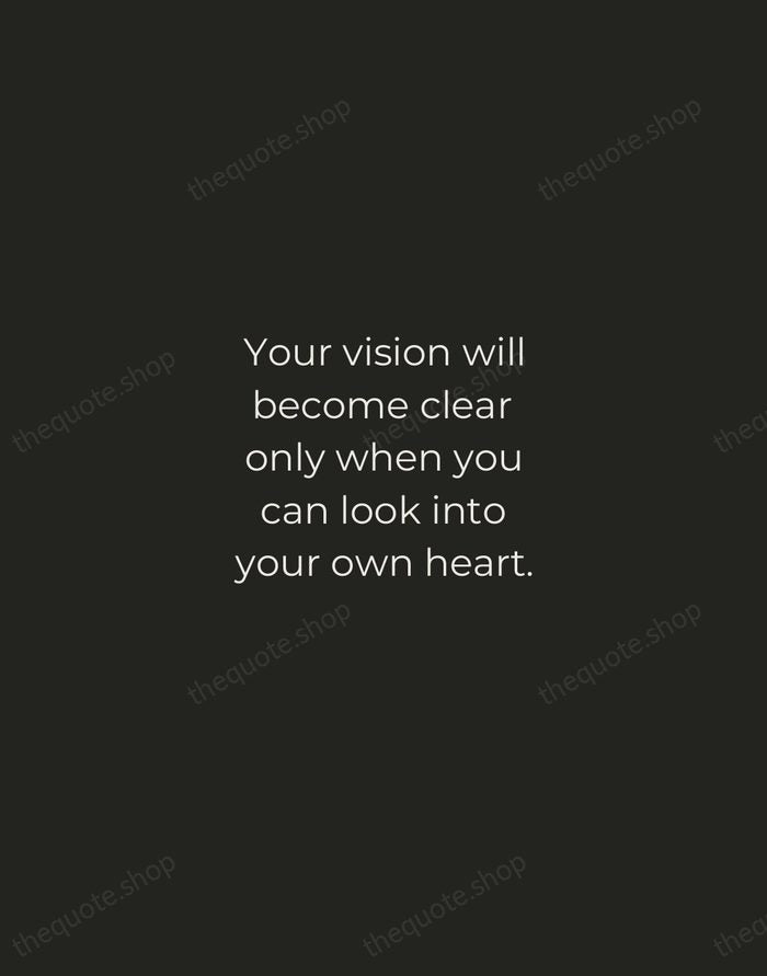 Your vision will become clear only when you can look into your… — Carl Jung — Tracked Caps Unsigned