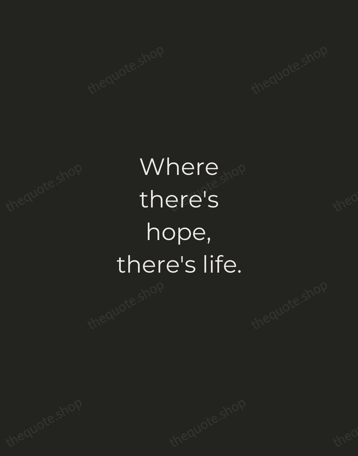 Where there's hope, there's life. — Anne Frank — Tracked Caps Unsigned