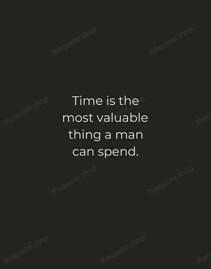 Time is the most valuable thing a man can spend. — Diogenes — Tracked Caps Unsigned