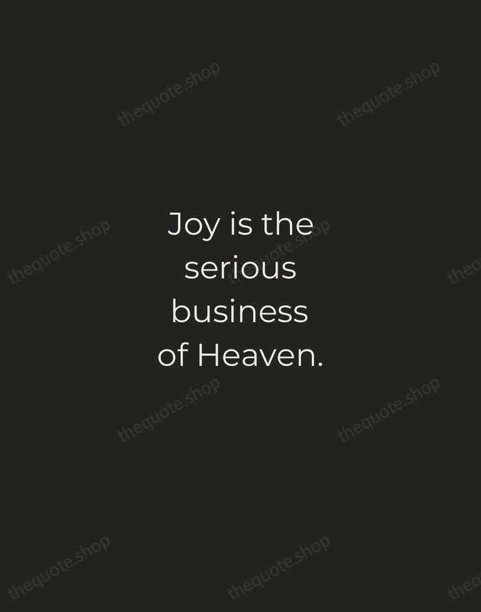 Joy is the serious business of Heaven. — C. S. Lewis — Tracked Caps Unsigned