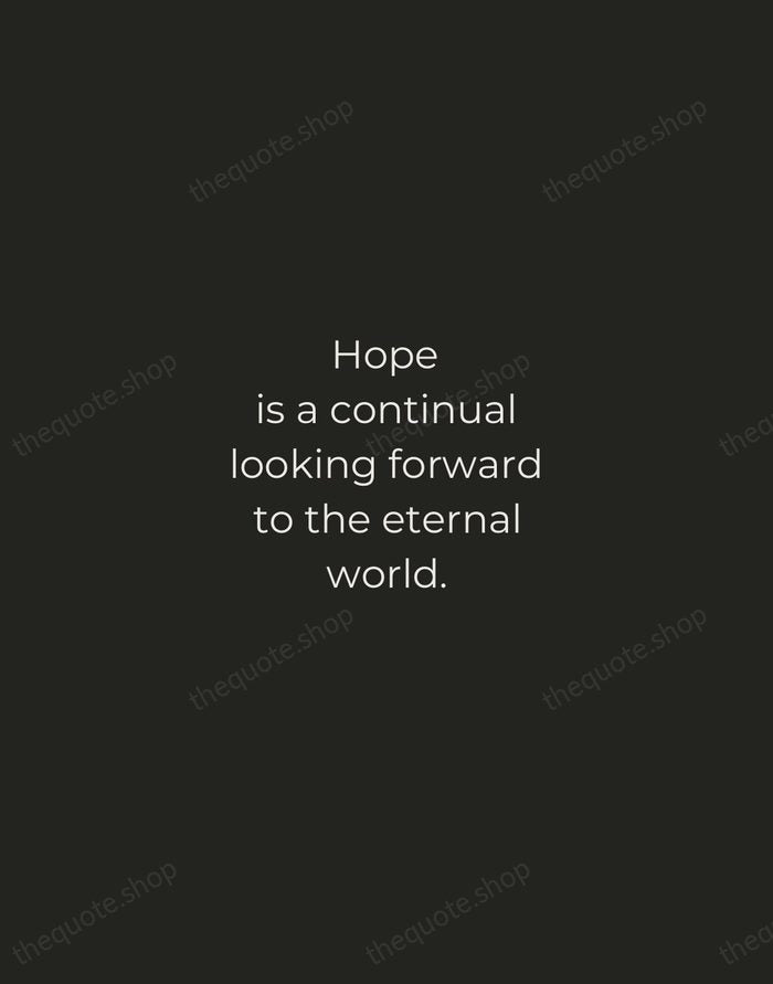 Hope is a continual looking forward to the eternal world. — C. S. Lewis — Tracked Caps Unsigned