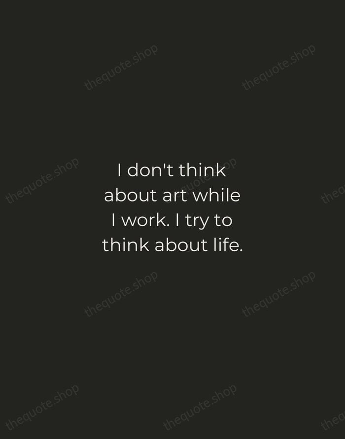 I don't think about art while I work. I try to think… — Jean-Michel Basquiat — Tracked Caps Unsigned