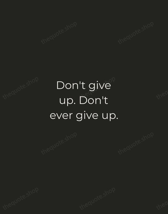 Don't give up. Don't ever give up. — Jim Valvano — Tracked Caps Unsigned