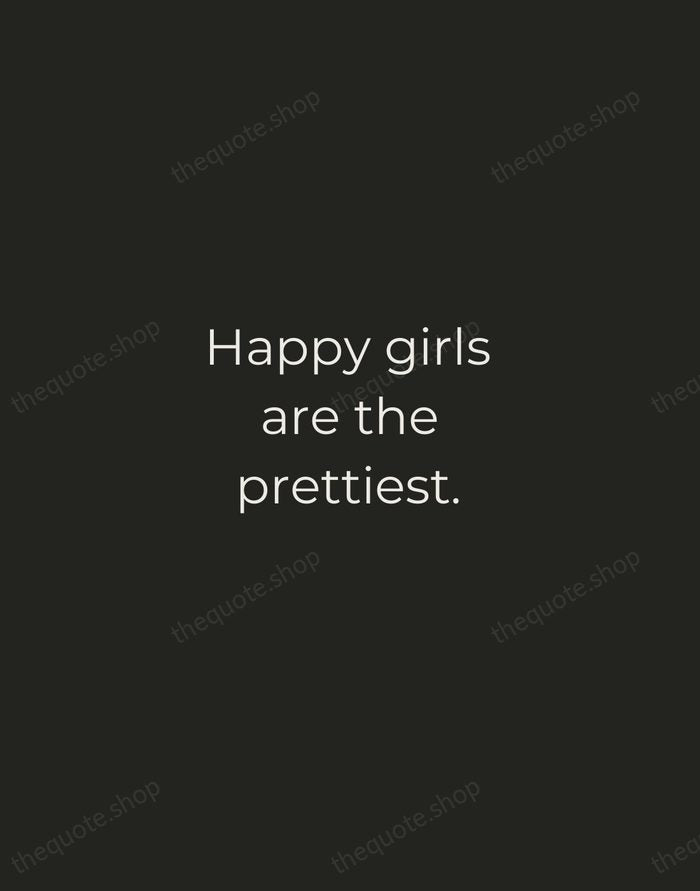Happy girls are the prettiest. — Audrey Hepburn — Tracked Caps Unsigned