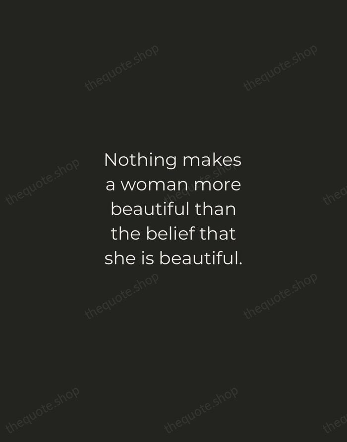 Nothing makes a woman more beautiful than the belief that she is… — Sophia Loren — Tracked Caps Unsigned