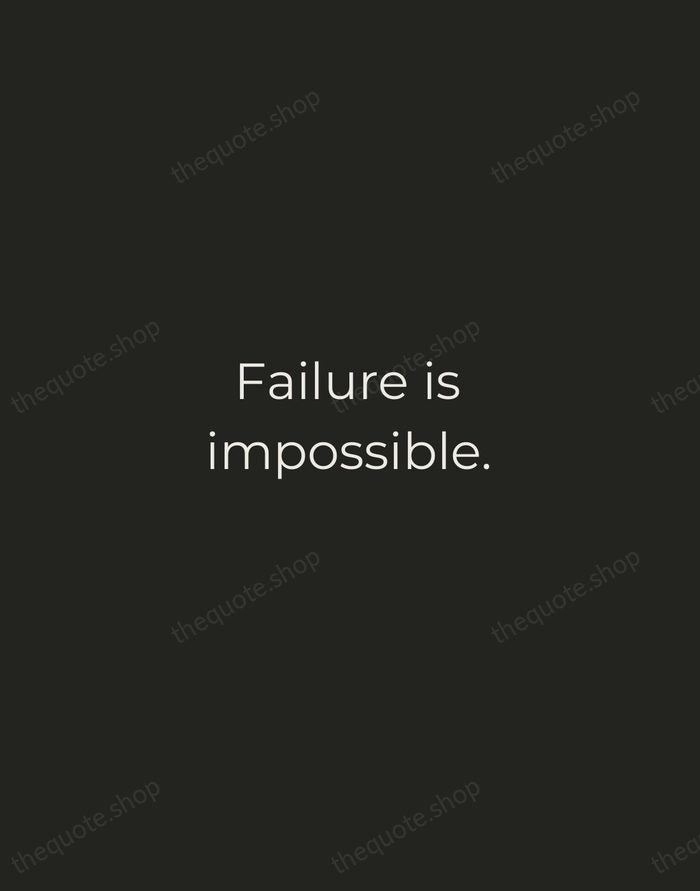 Failure is impossible. — Susan B. Anthony — Tracked Caps Unsigned