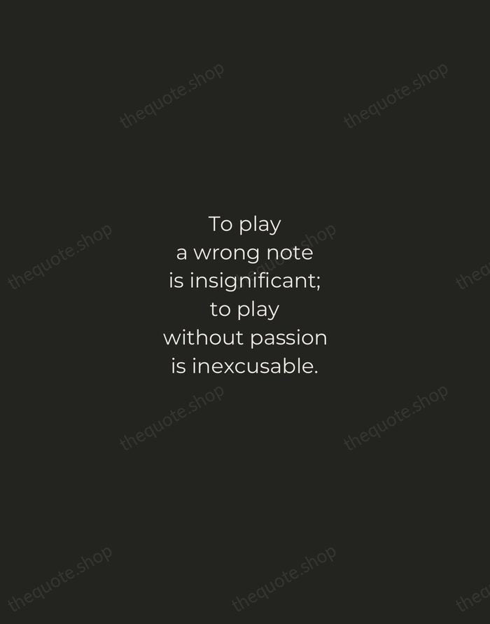To play a wrong note is insignificant; to play without passion is… — Ludwig van Beethoven — Tracked Caps Unsigned
