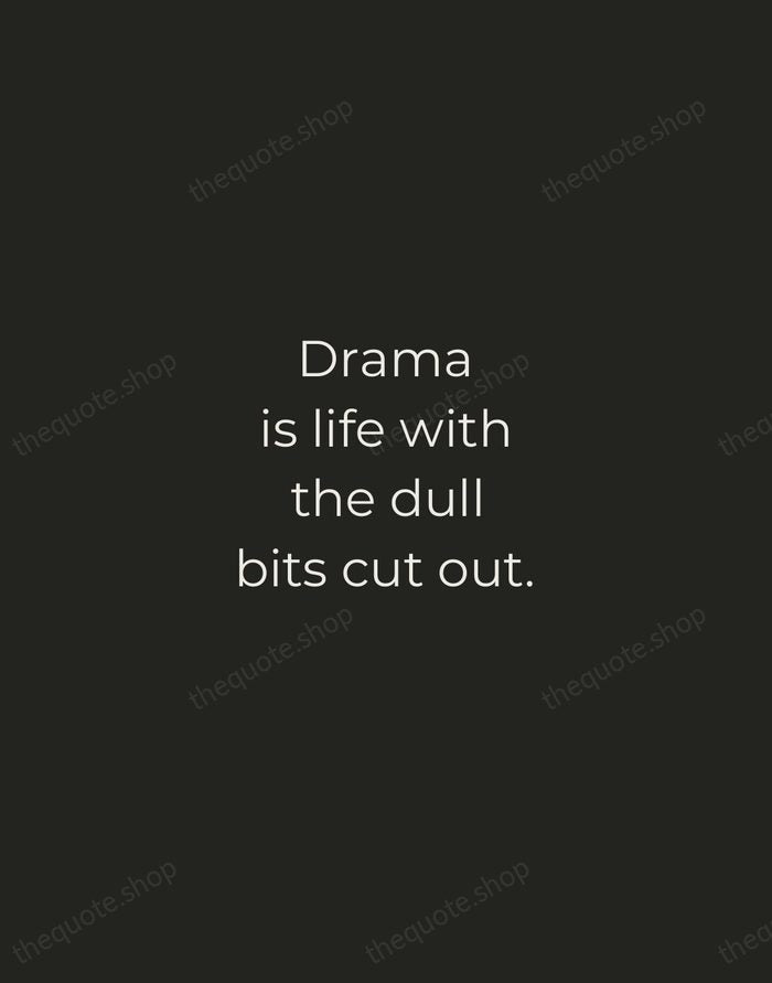 Drama is life with the dull bits cut out. — Alfred Hitchcock — Tracked Caps Unsigned