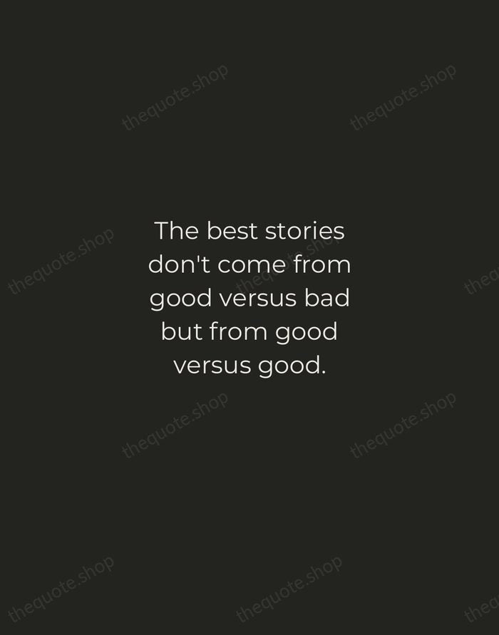 The best stories don't come from good versus bad but from good… — Steven Spielberg — Tracked Caps Unsigned