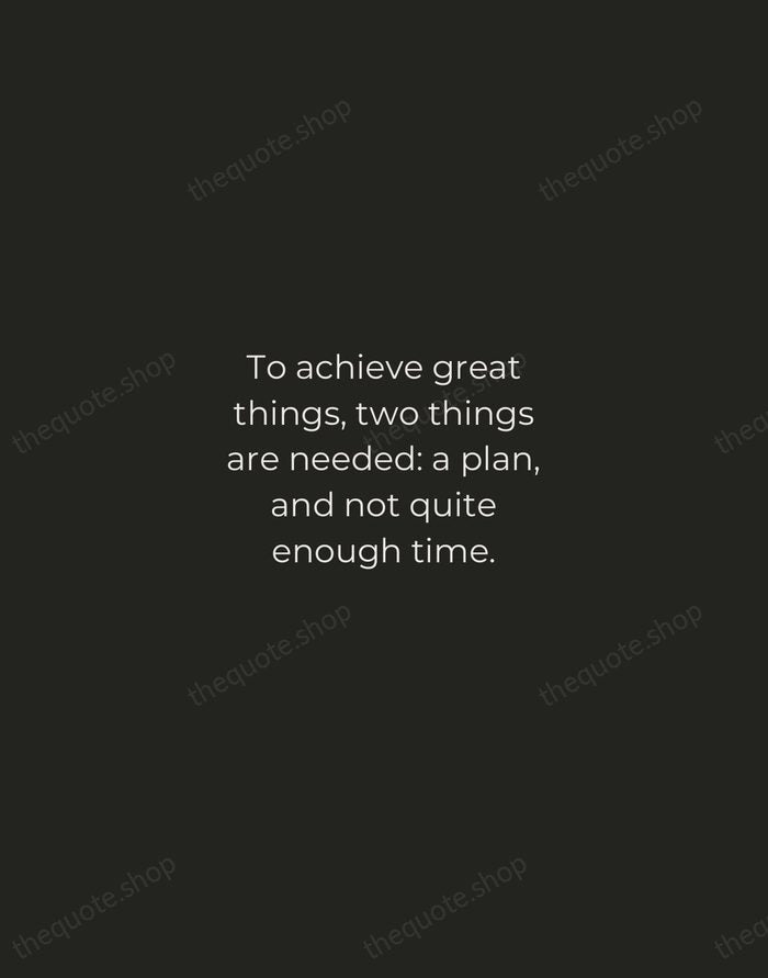 To achieve great things, two things are needed: a plan, and not… — Leonard Bernstein — Tracked Caps Unsigned