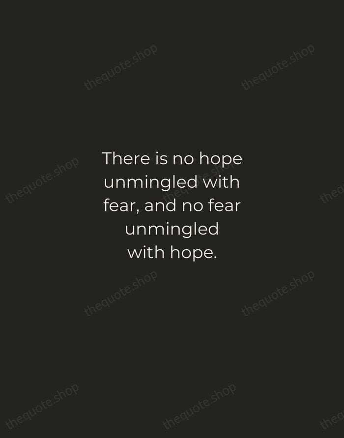 There is no hope unmingled with fear, and no fear unmingled with… — Baruch Spinoza — Tracked Caps Unsigned