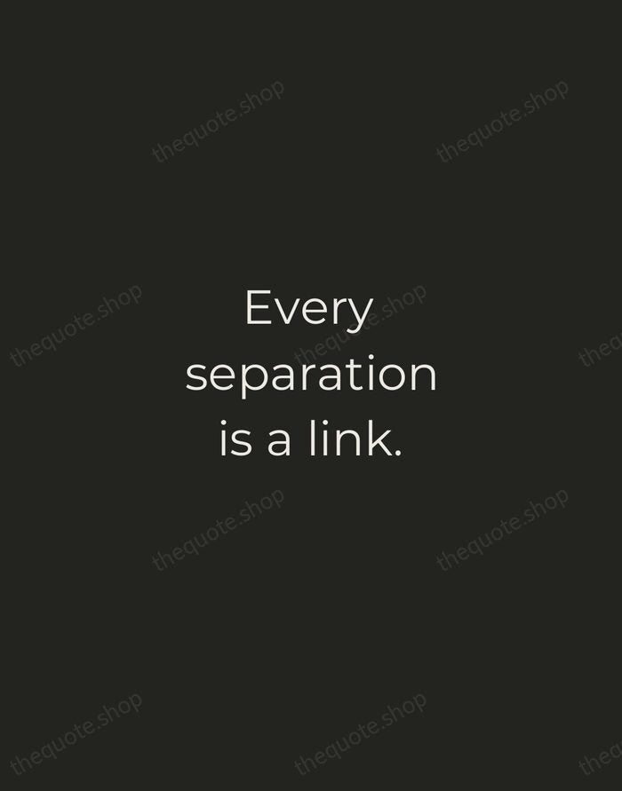 Every separation is a link. — Simone Weil — Tracked Caps Unsigned