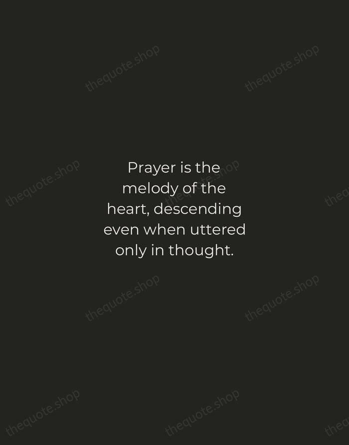 Prayer is the melody of the heart, descending even when uttered only… — Kahlil Gibran — Tracked Caps Unsigned