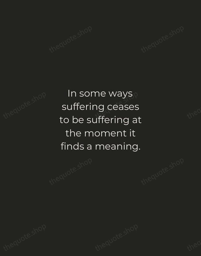 In some ways suffering ceases to be suffering at the moment it… — Viktor Frankl — Tracked Caps Unsigned