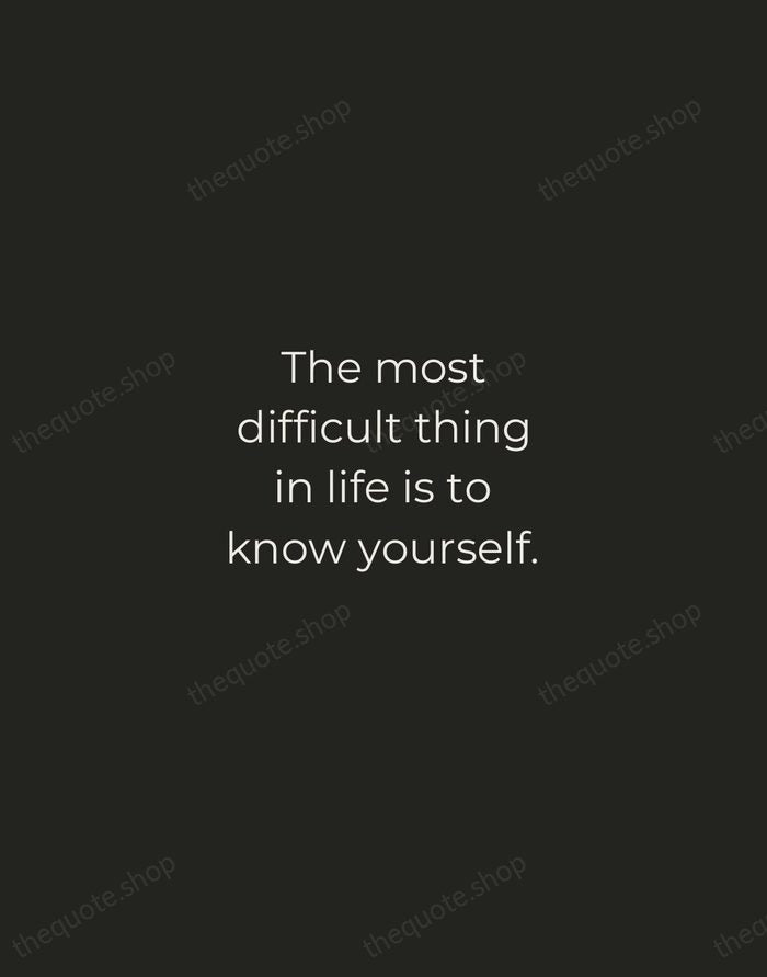 The most difficult thing in life is to know yourself. — Thales of Miletus — Tracked Caps Unsigned