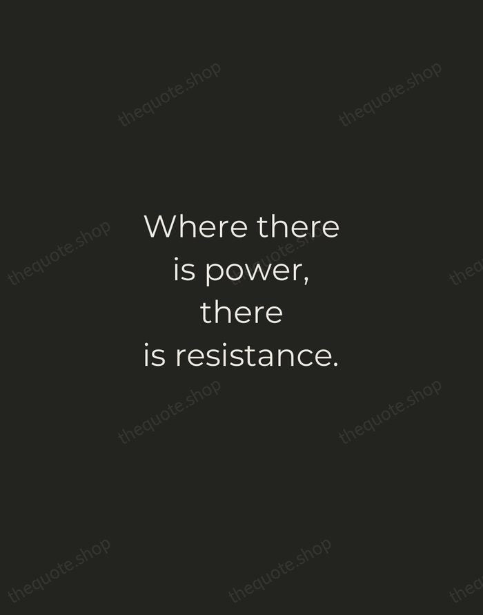 Where there is power, there is resistance. — Michel Foucault — Tracked Caps Unsigned