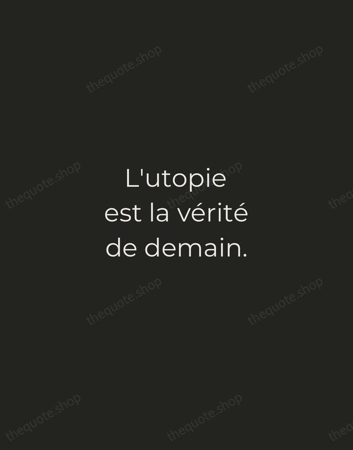 L'utopie est la vérité de demain. — Victor Hugo — Tracked Caps Unsigned