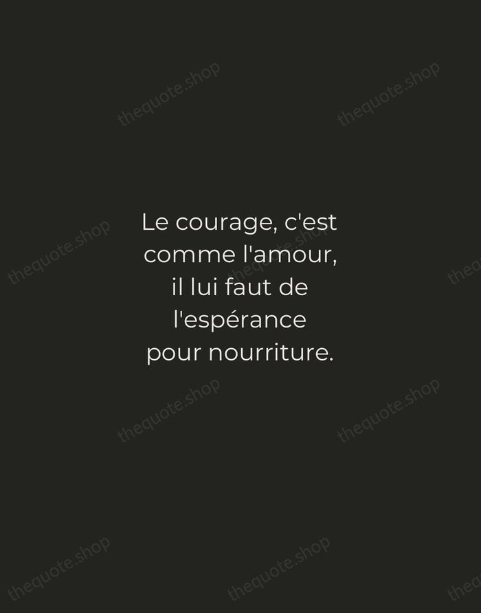 Le courage, c'est comme l'amour, il lui faut de l'espérance pour nourriture. — Napoléon Bonaparte — Tracked Caps Unsigned