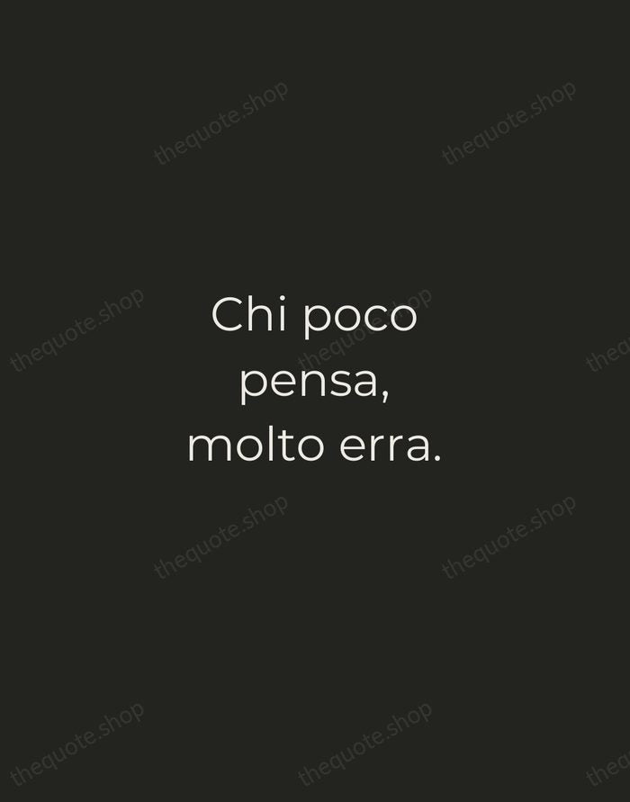 Chi poco pensa, molto erra. — Leonardo da Vinci — Tracked Caps Unsigned