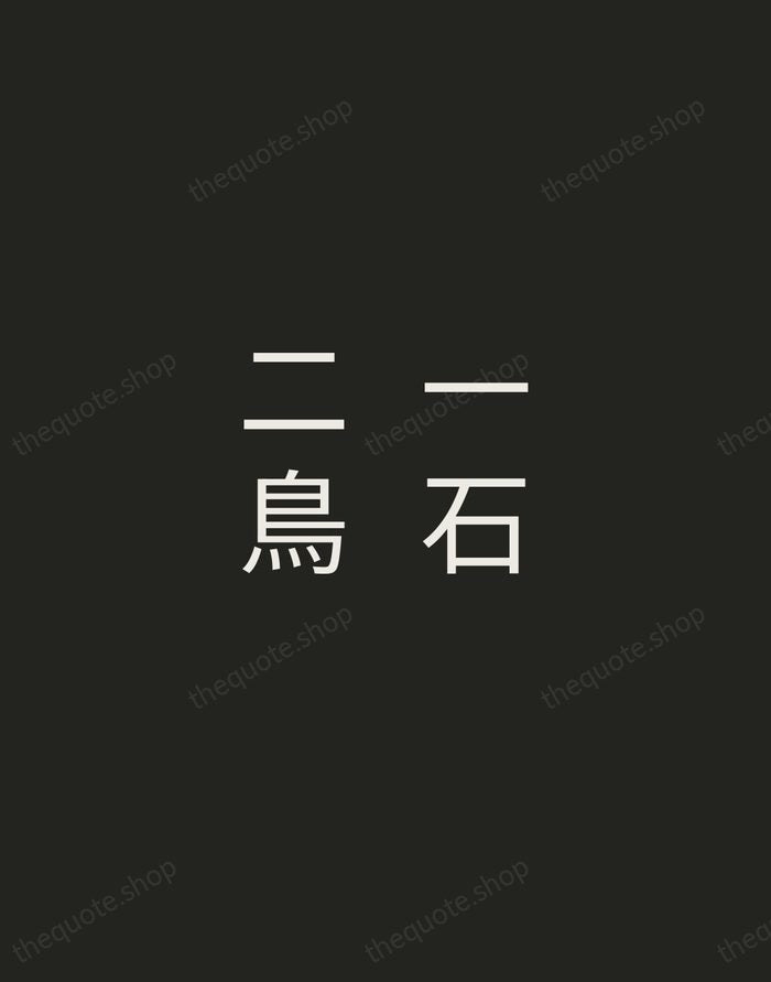 一石二鳥 — Japanese Proverb — Tracked Caps Unsigned