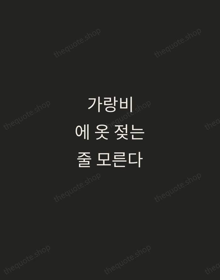 가랑비에 옷 젖는 줄 모른다 — Korean Proverb — Tracked Caps Unsigned