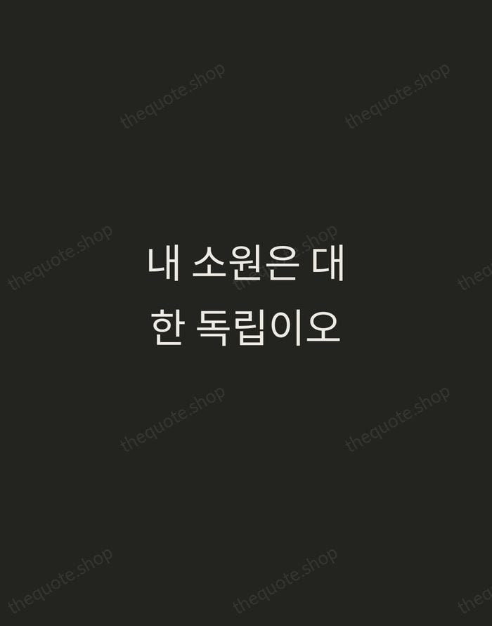 내 소원은 대한 독립이오 — Kim Gu — Tracked Caps Unsigned