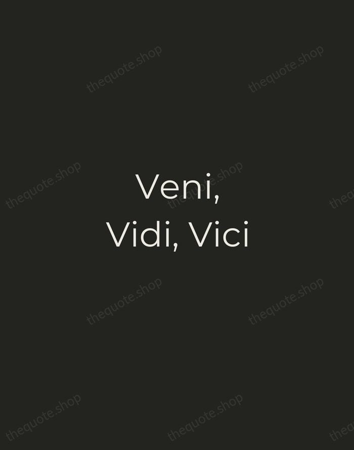 Veni, Vidi, Vici — Julius Caesar — Tracked Caps Unsigned