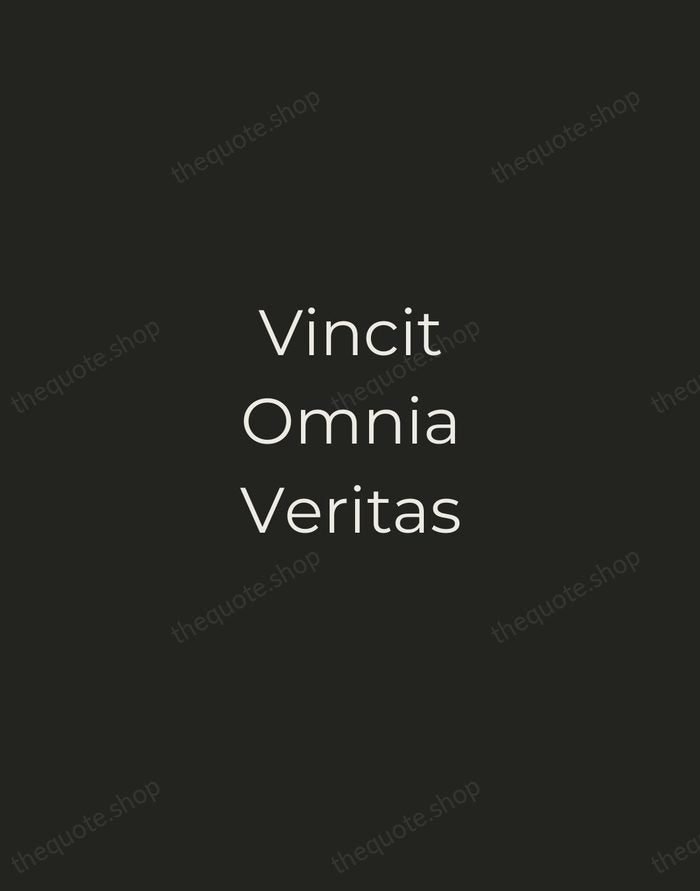 Vincit Omnia Veritas — Latin Proverb — Tracked Caps Unsigned
