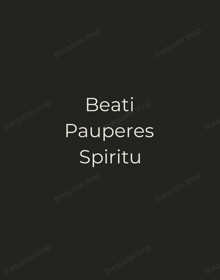 Beati Pauperes Spiritu — Bible (Vulgate) — Tracked Caps Unsigned