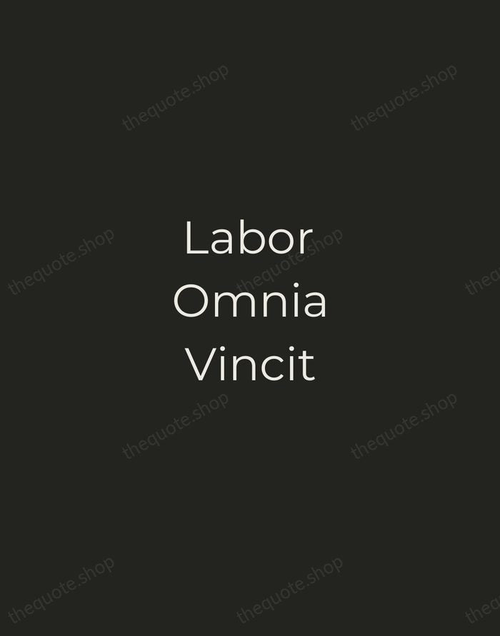 Labor Omnia Vincit — Virgil — Tracked Caps Unsigned