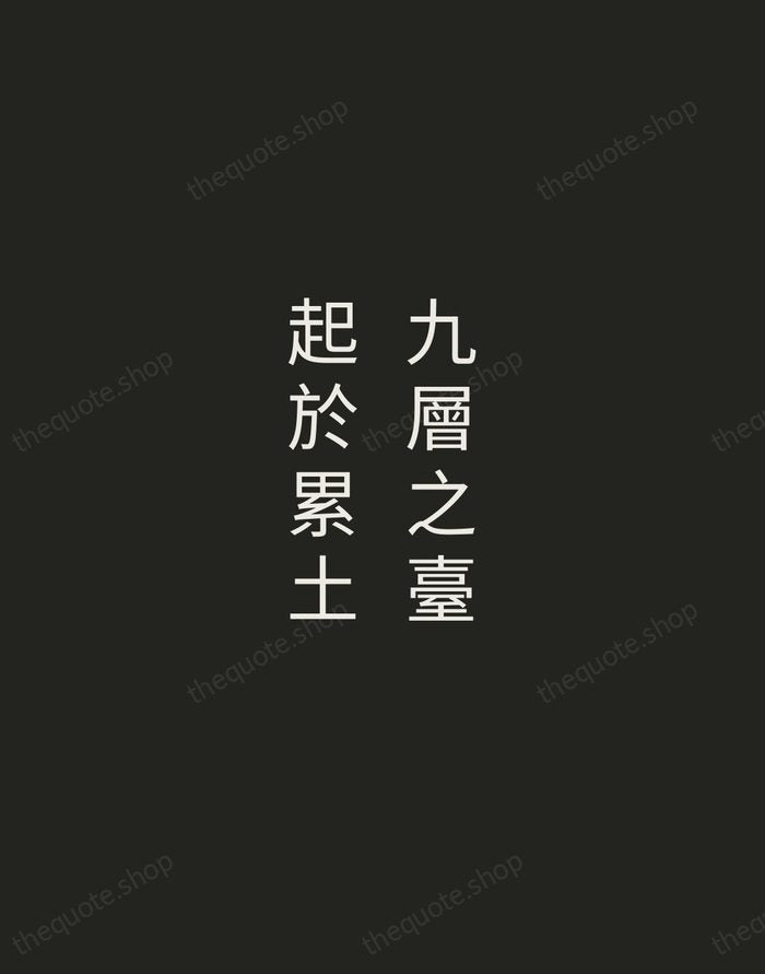 九層之臺,起於累土 — Laozi — Tracked Caps Unsigned