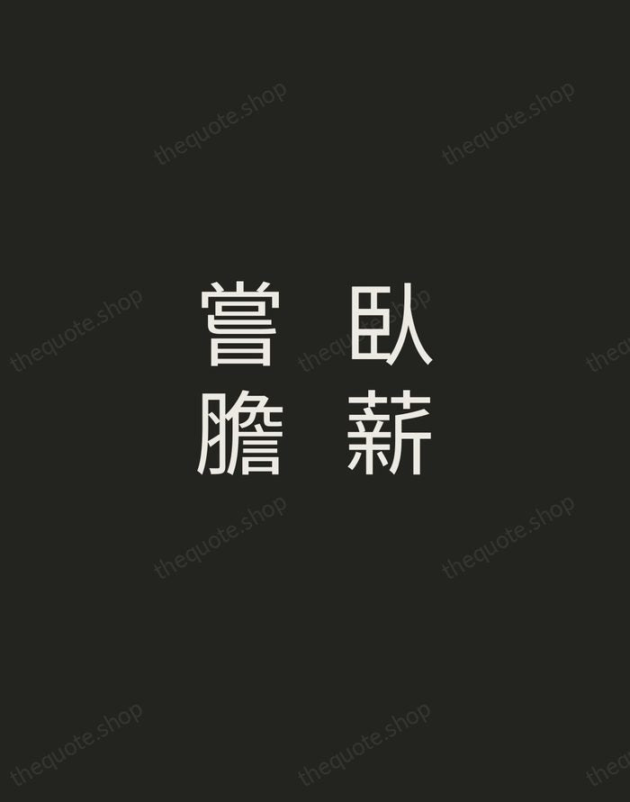 臥薪嘗膽 — Chinese Proverb — Tracked Caps Unsigned