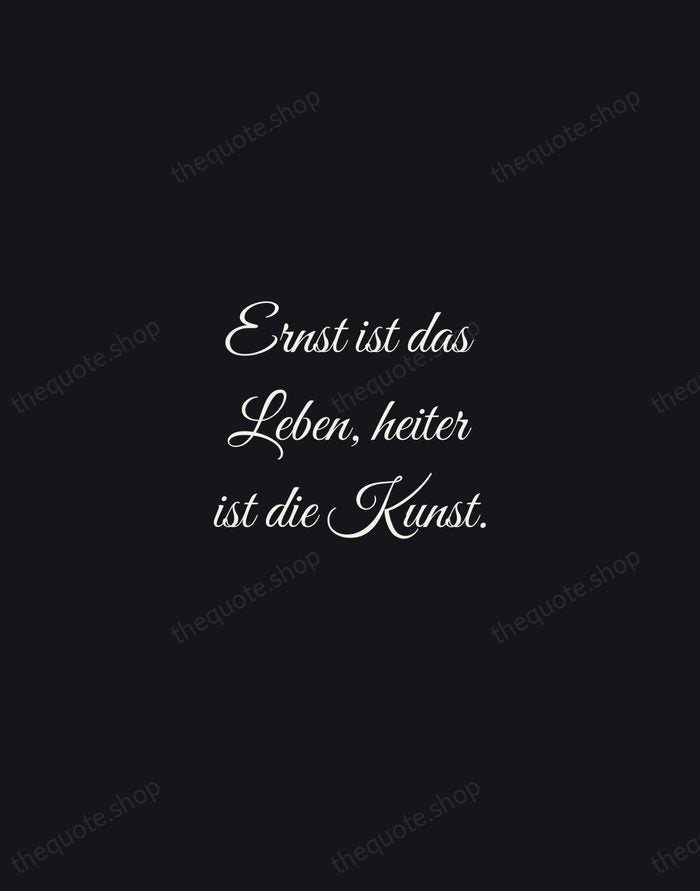 Ernst ist das Leben, heiter ist die Kunst. — Friedrich Schiller — Night Script